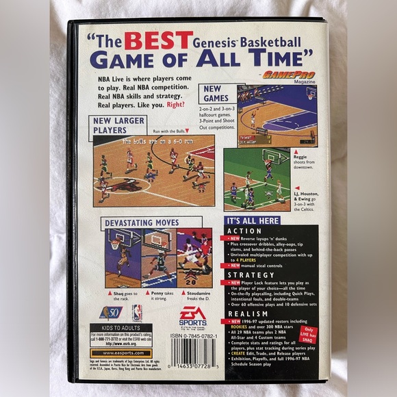 NBA Live 97 SEGA Genesis game cartridge with 96-97 schedule - Picture 2 of 6